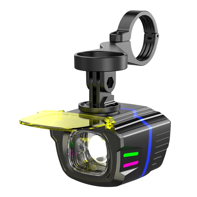 BENGGUO BG-1955 IP44 Waterproof Bike Headlight Wireless Remote Control Bicycle Front Light High Bright LED Anti-Glare - Black