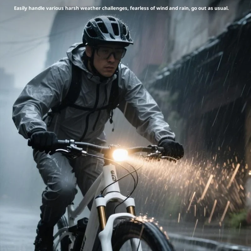 BENGGUO BG-1955 IP44 Waterproof Bike Headlight Wireless Remote Control Bicycle Front Light High Bright LED Anti-Glare - Black