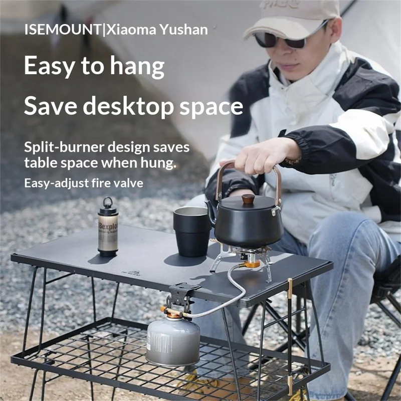 Outdoor Camping Gas Canister Hook Multi-Functional F-Clamp Hanging Tool with Bottle Opener