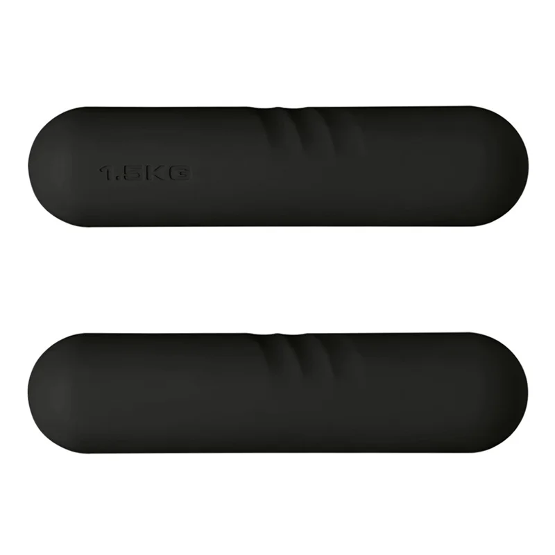 1 Paire de Halteères Texturées de 1,5 kg avec Bord en Silicone, Poignée Antidérapante et Toucher Doux, Équipement d'Entraînement à la Musculation pour Maison - Noir