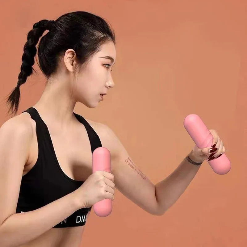 1 Pair 2.5KG Textured Dumbbells Silicone Edge Non Slip Grip Soft Touch Home Gym Weight Training Equipment - Black