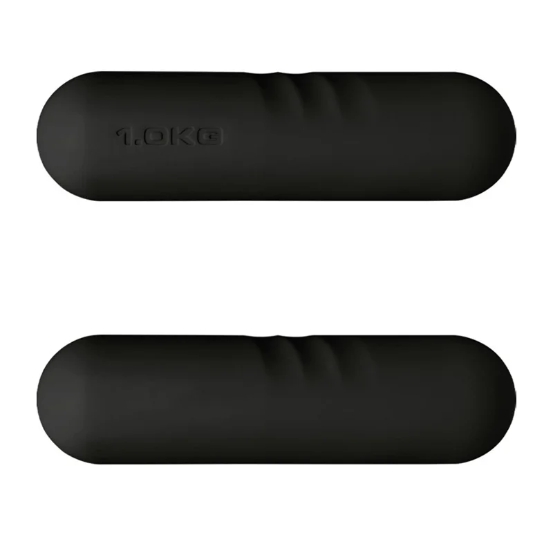 1 Par de Halteres de 1KG com Cabo de Aperto, Barras de Halteres de Silicone para Treino de Força para Uso Doméstico - Preto