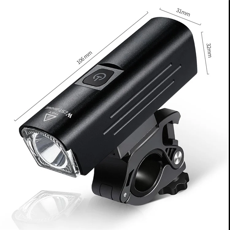 WEST BIKING YP0701295 1300LM Mountain Bike Headlight USB Rechargeable Flashlight