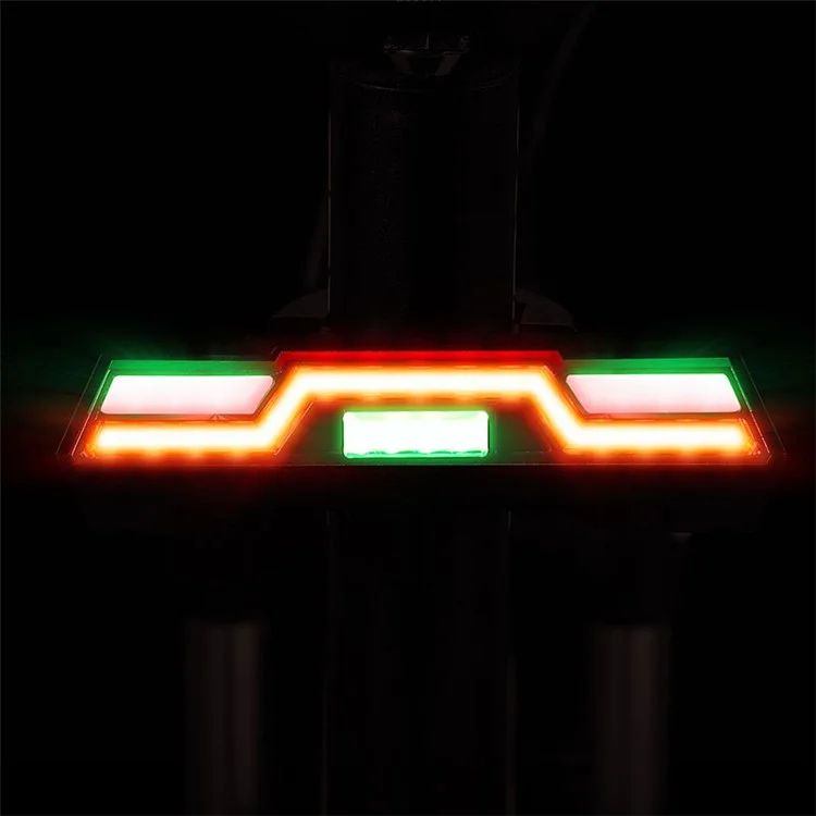 WEST BIKING YP0701259B Bicicleta Inalámbrica RC Recargable Luz de Advertencia Nocturna para Bicicleta Bicicleta Streamer Luz de Dirección Trasera