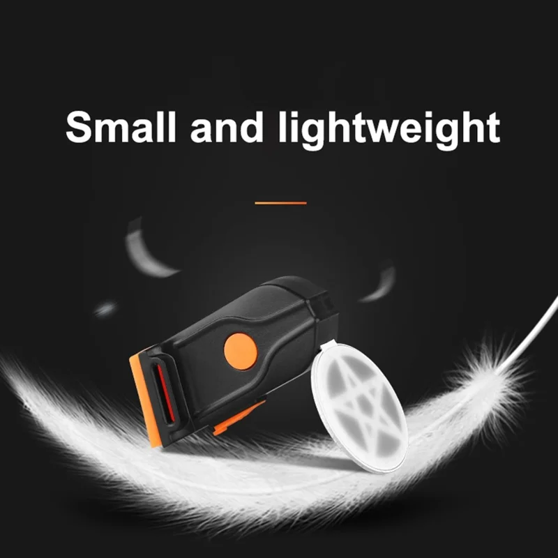 3664 Creative Bicycle Tail Light IPX2 Waterproof Small Bike LED Light Support USB Charging for Outdoor Cycling - Heart