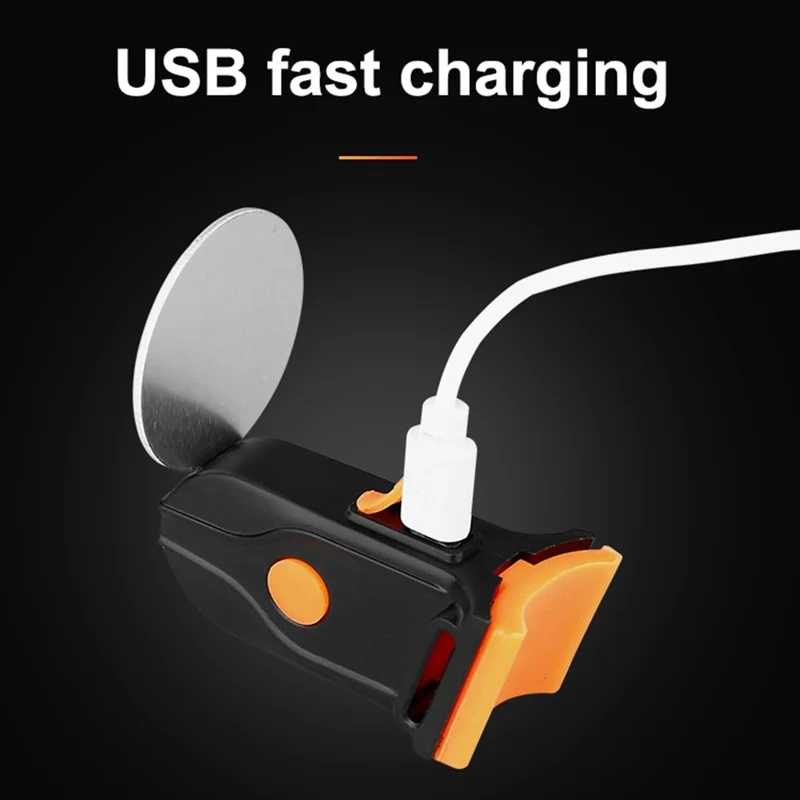 3664 Creative Bicycle Tail Light IPX2 Waterproof Small Bike LED Light Support USB Charging for Outdoor Cycling - Heart