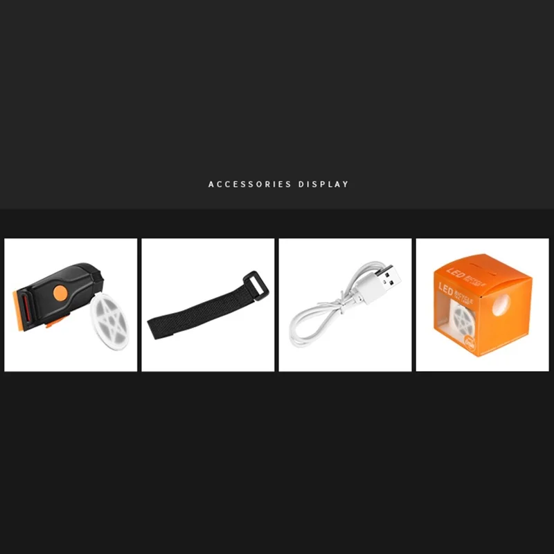 3664 Creative Bicycle Tail Light IPX2 Waterproof Small Bike LED Light Support USB Charging for Outdoor Cycling - Heart