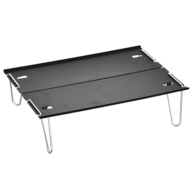 Table pliante en aluminium LUCKSTONE ZDZ-003-GY, légère et idéale pour le camping, la plage, les jardins, les barbecues et les fêtes - Noir