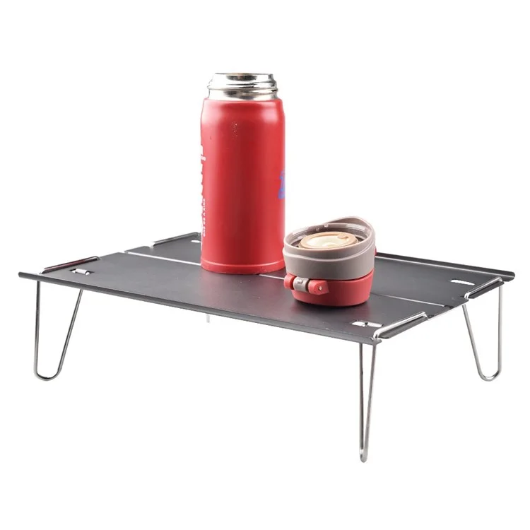 Table pliante en aluminium LUCKSTONE ZDZ-003-GY, légère et idéale pour le camping, la plage, les jardins, les barbecues et les fêtes - Noir