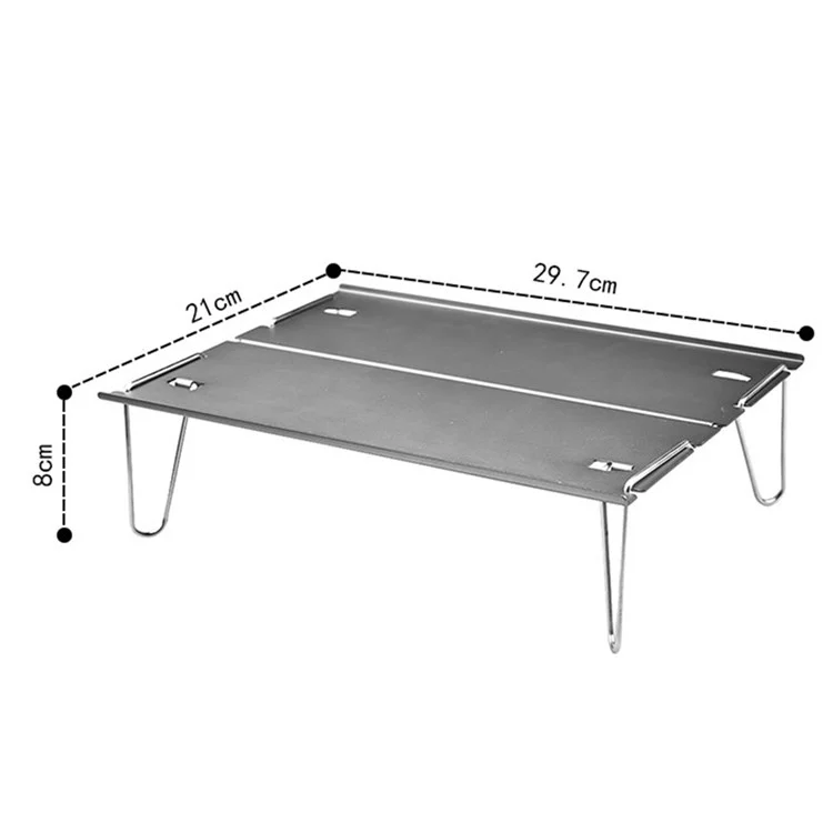 Table pliante en aluminium LUCKSTONE ZDZ-003-GY, légère et idéale pour le camping, la plage, les jardins, les barbecues et les fêtes - Noir
