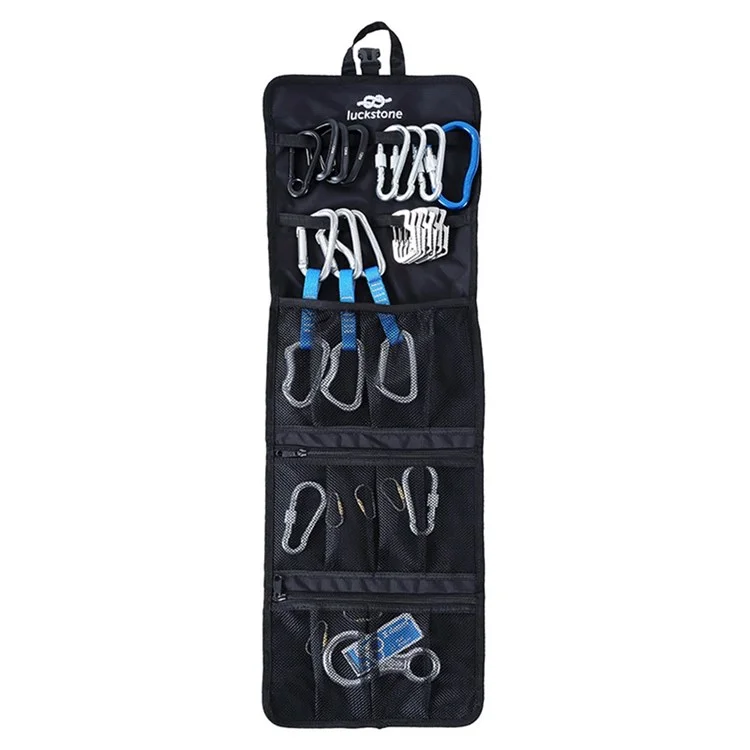 Sac De Rangement Suspendu Luckstone Pykjd Sag 420d Oxford Tissu Pliable Pochettes En Maille Pour Les Vitesses D'escalade Glacée - Le Noir