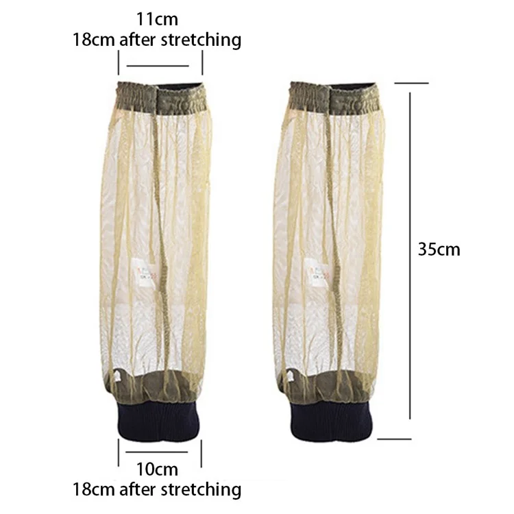 LUCKSTONE FWKTT-001 1 Paar Outdoor-Moskito-Mesh-Fußabdeckungen Bergsteigen Camping Netzgewebe - Schwarz