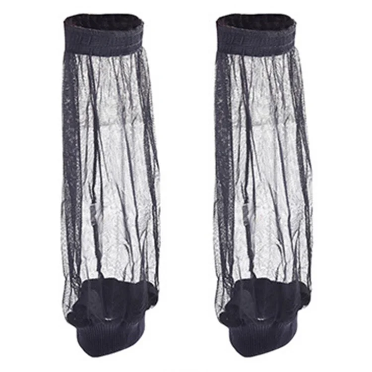 LUCKSTONE FWKTT-001 1 Paar Outdoor-Moskito-Mesh-Fußabdeckungen Bergsteigen Camping Netzgewebe - Schwarz
