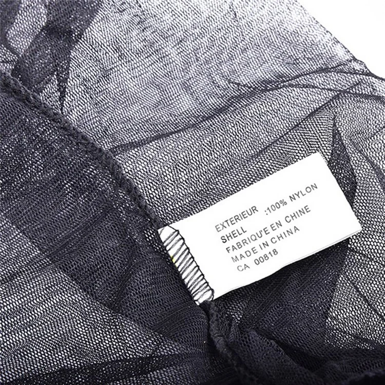 LUCKSTONE FWKTT-001 1 Paar Outdoor-Moskito-Mesh-Fußabdeckungen Bergsteigen Camping Netzgewebe - Schwarz
