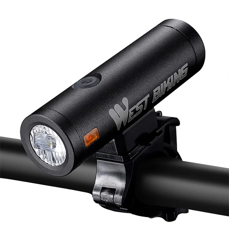 WEST BIKING YP0701323 Super Bright LED Bike Front Light Rechargeable Bicycle Night Cycling Safety Lamp Torch - Black