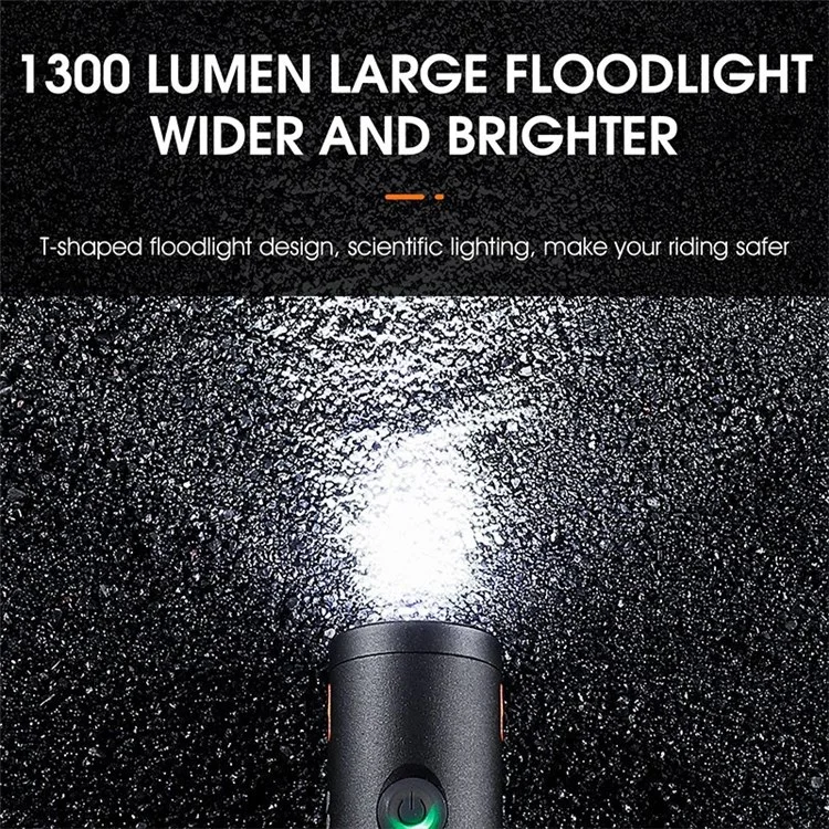 WEST BIKING YP0701323 Super Bright LED Bike Front Light Rechargeable Bicycle Night Cycling Safety Lamp Torch - Black
