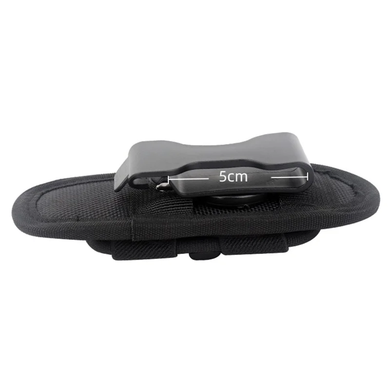 H-133 Outdoor Tactical Flashlight Pouch Holster 360 Degree Rotating Waist Bag for Belt Torch Cover Hunting Lighting Pouch - Black