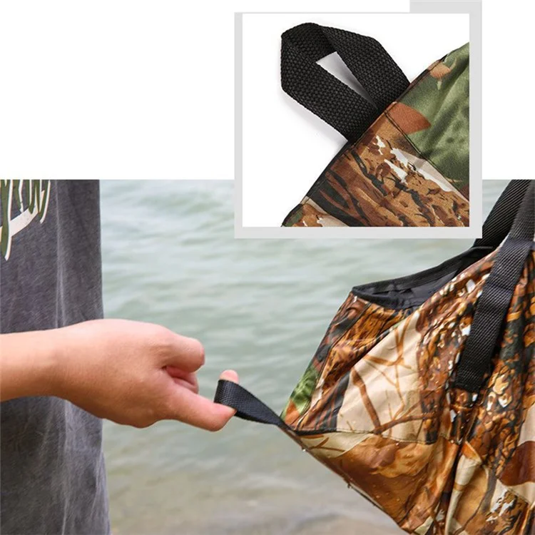 Portable Collapsible Basin Travel Foot Bath Bag Large Capacity Folding Washing Bucket - Camouflage