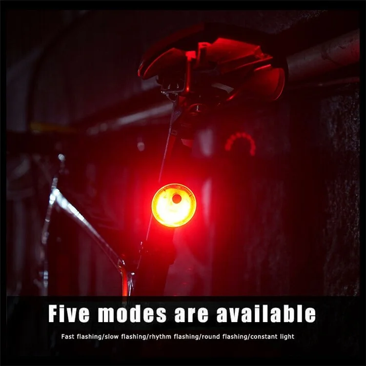LEADBIKE A10 Universal Bike Taillight Water Resistant Bicycle Seat Rear Light with 360-Degree Rotating Bracket (USB Rechargeable)