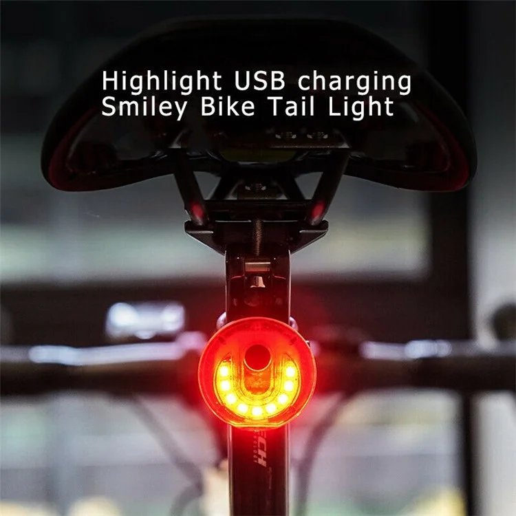 LEADBIKE A10 Universal Bike Taillight Water Resistant Bicycle Seat Rear Light with 360-Degree Rotating Bracket (USB Rechargeable)