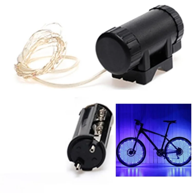 Bleibike A01 Rad Rad Kühl Lichtstreifen Fahrradrad Hub LED Lack -dekoration Mit Batterie Angetrieben - Blau