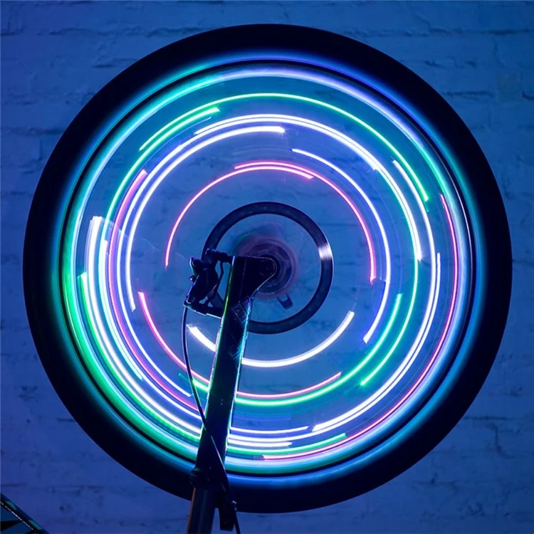 Bleibike A01 Rad Rad Kühl Lichtstreifen Fahrradrad Hub LED Lack -dekoration Mit Batterie Angetrieben - Blau