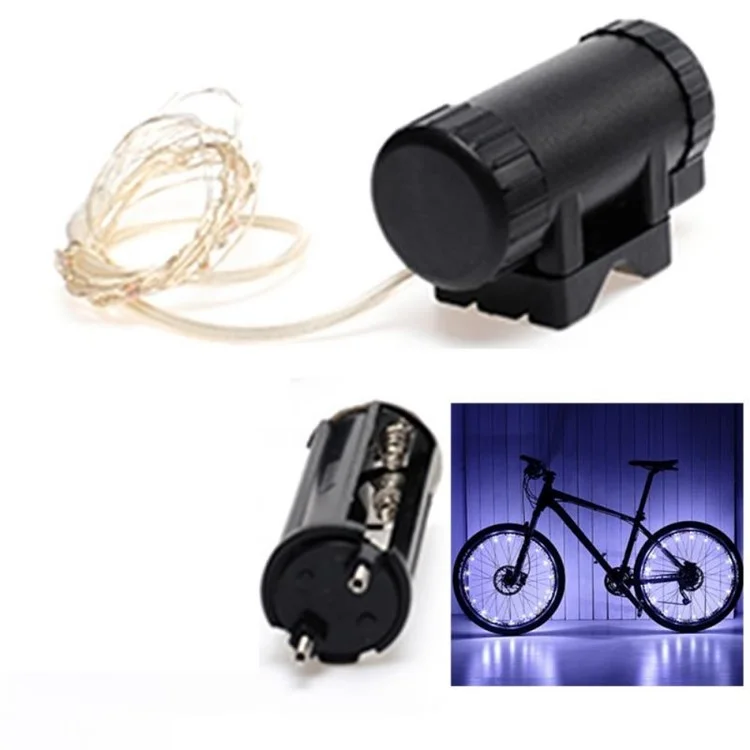LEADBIKE A01 Bike Wheel Cool Light Strip Bicycle Wheel Hub LED Light Decoration Powered by Battery (Battery Not Included) - White