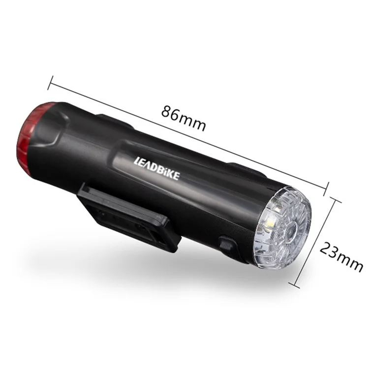 LEADBIKE LD56 Велосипедный шлем Лампа Двойная головка Передний / Задний свет USB перезаряжаемый Велосипедный шлем Передняя фара