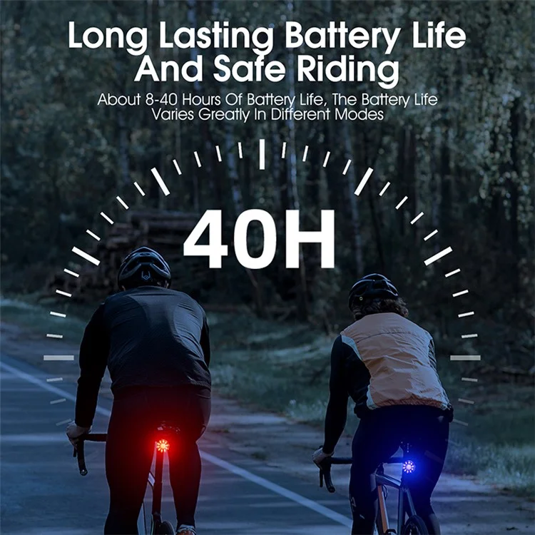 WEST BIKING YP0701331 Luz Traseira Brilhante e Colorida LED para Bicicleta, Acessório de Segurança Ciclística - Instalação Sob o Assento