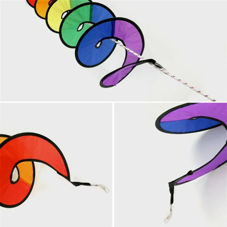 AOTU 1.6m Colorato Spirale Girandola Decorazione Tenda da Campeggio all'Aperto Strisce Rotanti del Vento, Dimensione M 