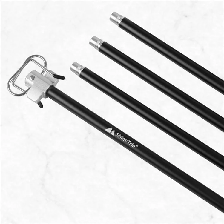 SHINETRIP A317 Portable Folding Aluminum Alloy Camping Lamp Hanging Pole Dual Head Lantern Holder - Coffee