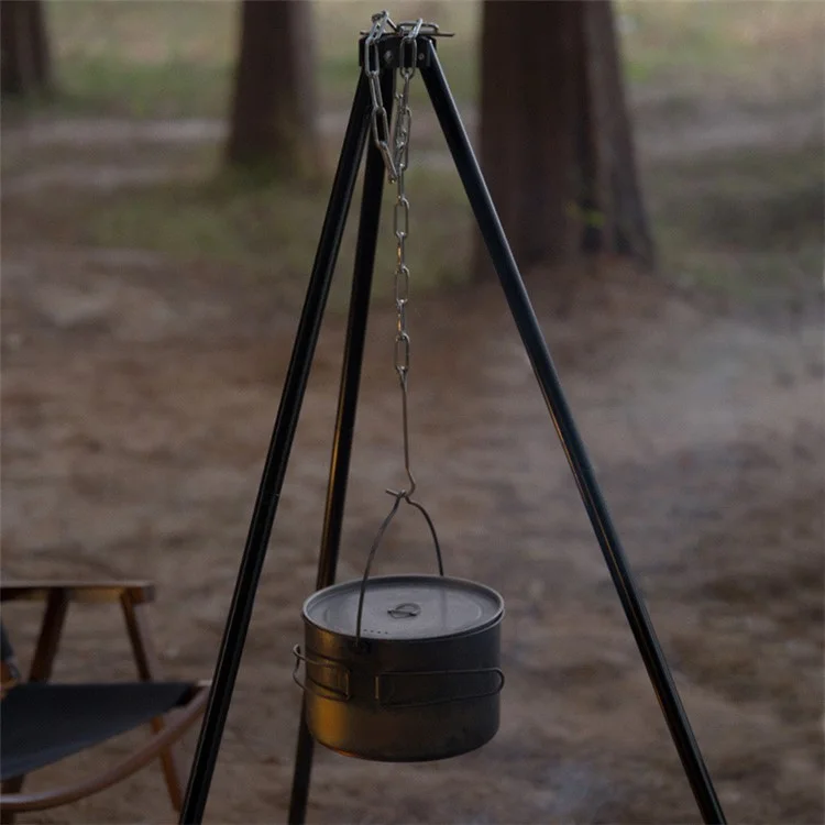 SHINETRIP A073 Suporte de Liga de Alumínio para Acampamento ao Ar Livre, Piquenique, Cozinha com Tripé - Cor Titânio