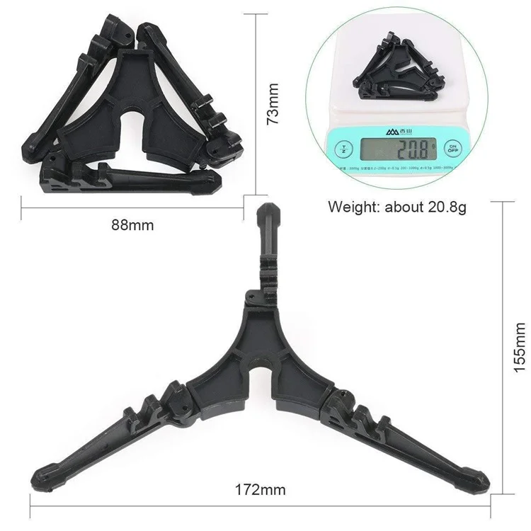 AOTU Staffa triangolare pieghevole in nylon per bombola del gas da campeggio Base fissa per cilindro del gas da esterno 