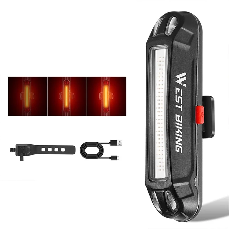 WEST BIKING YP0701354 USB Bright LED Fahrrad-Rücklicht, Fahrrad-Rücklicht, Fahrradsicherheitsleuchte - T1