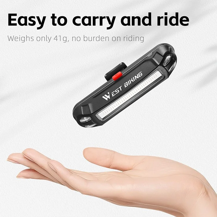 WEST BIKING YP0701354 USB Bright LED Fahrrad-Rücklicht, Fahrrad-Rücklicht, Fahrradsicherheitsleuchte - T1