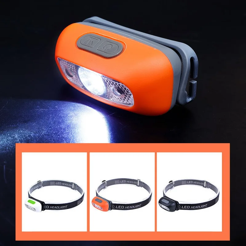 Mini Headlight 350 Lumens Motion Sensor COB XPE LED Light USB Rechargeable Headlamp - White