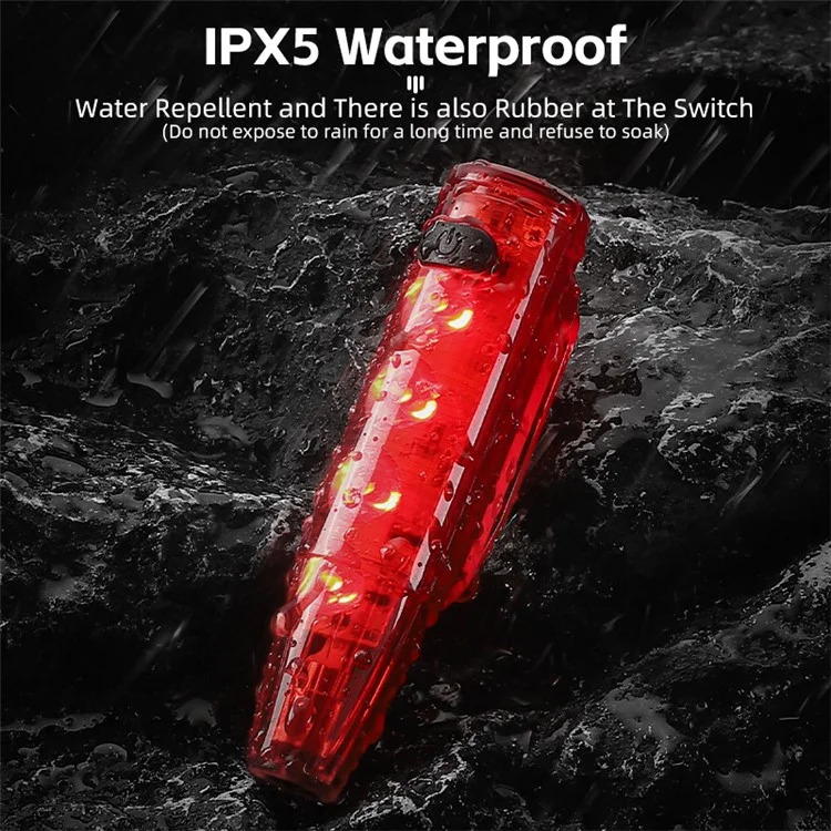 WEST BIKING YP0701377 Bike Tail Light Waterproof Smart Brake Induction Cycling Warning Rear Lamp (with Dual Mount Bracket)