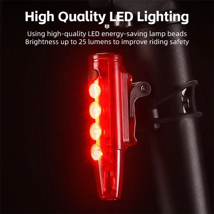 WEST BIKING YP0701378 Bike Laser Tail Light Smart Brake Induction Waterproof Cycling Warning Rear Lamp (with Dual Mount Bracket)