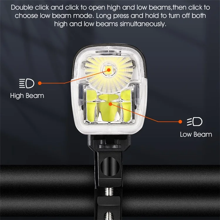 WEST BIKING 1000 Lumens Bicycle Front Headlight Bike Hanging Lights with Carbon Fiber Stopwatch Extension Stand
