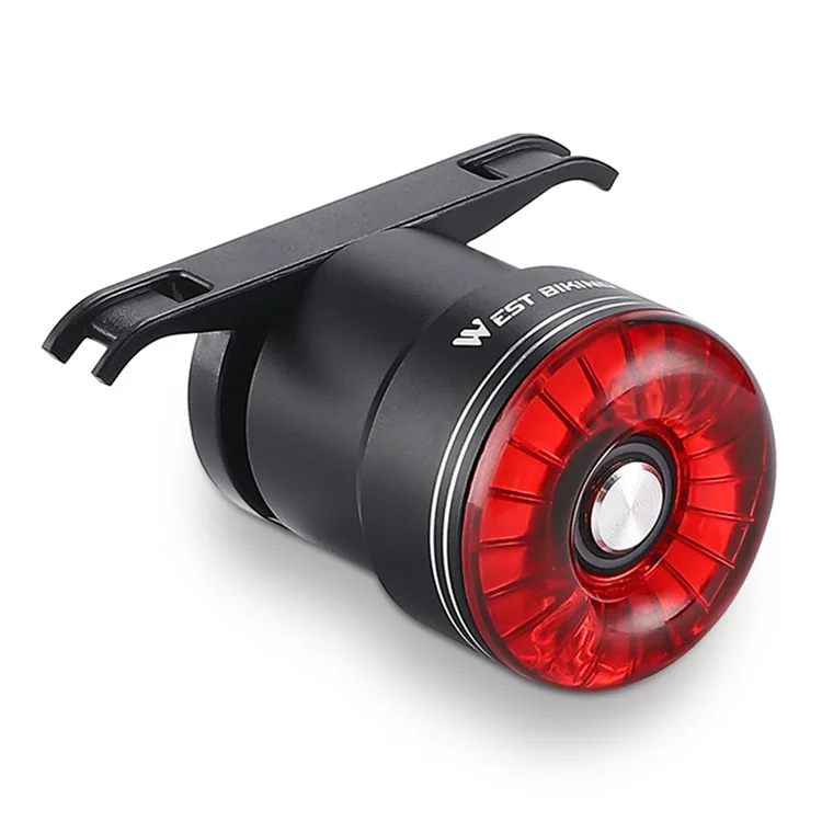 WEST BIKING W4S Intelligent Taillight Bicycle Brake Sensor Cycling Tail Lights - Red / Arc