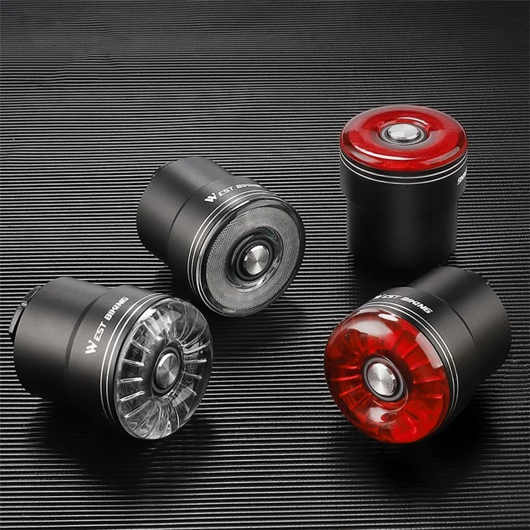 WEST BIKING W4S Intelligent Taillight Bicycle Brake Sensor Cycling Tail Lights - Red / Arc