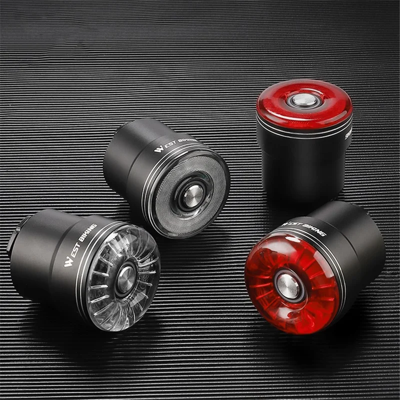 WEST BIKING W4S Intelligent Taillight Bicycle Brake Sensor Cycling Tail Lights - Transparent / Arc