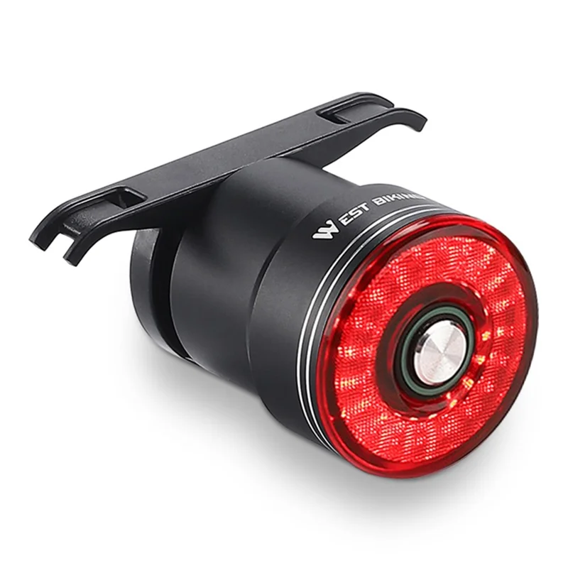 WEST BIKING W4S Intelligent Taillight Bicycle Brake Sensor Cycling Tail Lights - Red / Flat