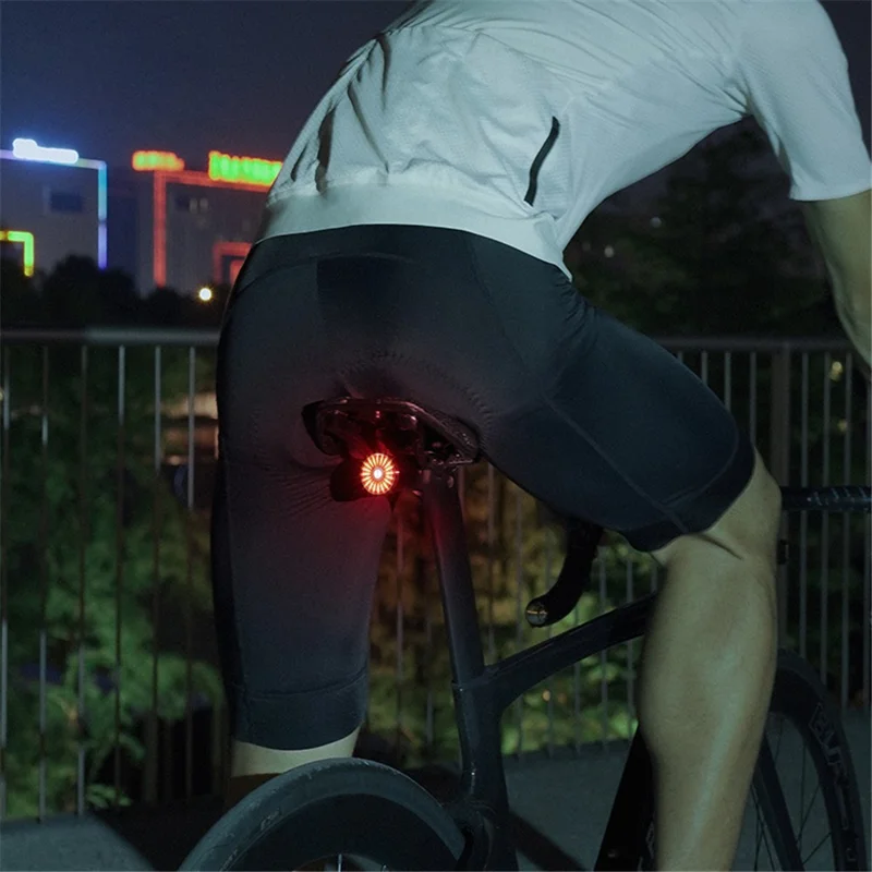WEST BIKING W4S Intelligent Taillight Bicycle Brake Sensor Cycling Tail Lights - Red / Flat