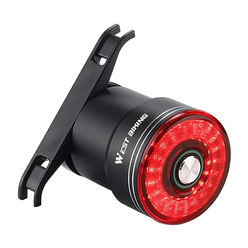 WEST BIKING W4S Intelligent Taillight Bicycle Brake Sensor Cycling Tail Lights - Red / Flat