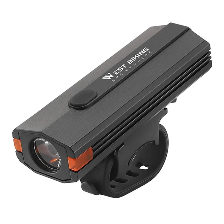 WEST BIKING YP0701407 Lampe avant en plastique pour vélo 400LM Torche de cyclisme de nuit - Noir