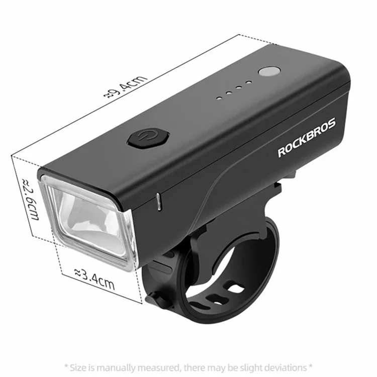 ROCKBROS RIP01 Luz delantera para bicicleta Luz de noche para bicicleta Luz delantera brillante Linterna de conducción con batería
