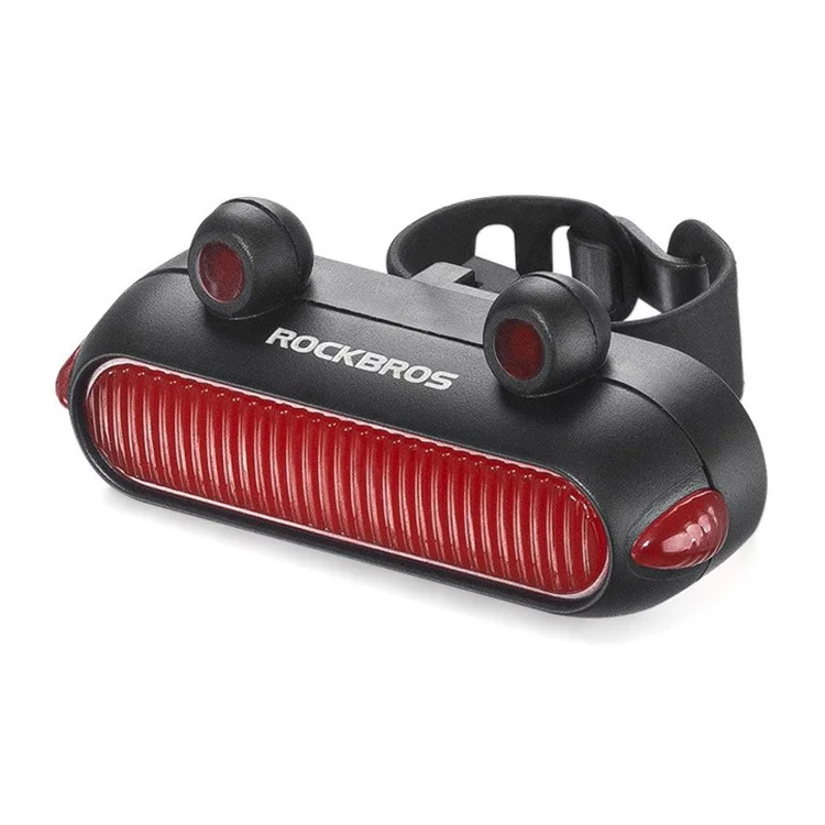 ROCKBROS RFL02 Luz trasera LED para bicicleta Rana Luz de freno de ciclismo de seguridad Linterna de bicicleta - Negro