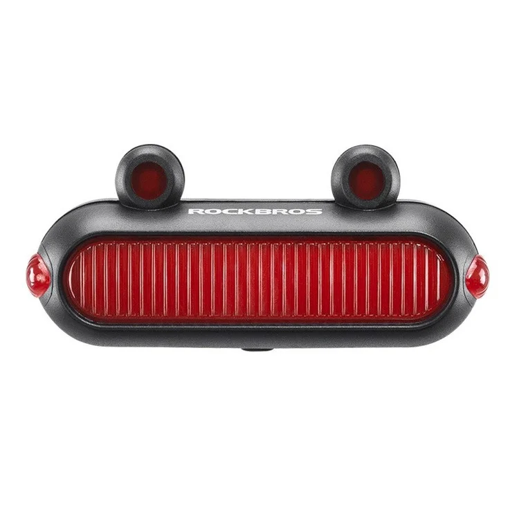 ROCKBROS RFL02 Luz trasera LED para bicicleta Rana Luz de freno de ciclismo de seguridad Linterna de bicicleta - Negro