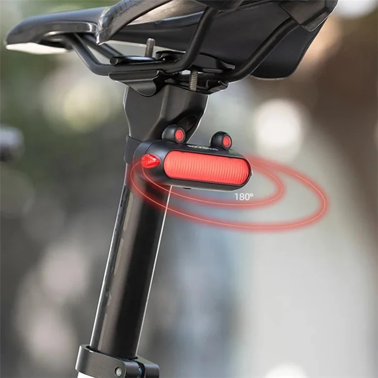 ROCKBROS RFL02 Luz trasera LED para bicicleta Rana Luz de freno de ciclismo de seguridad Linterna de bicicleta - Negro